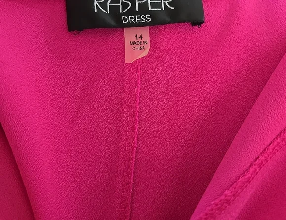 Kasper Sleeveless Button-Front Midi Dress With Pockets in Hot Pink - Picture 2 of 4